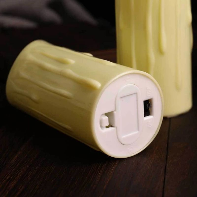 Terbaik [UKURAN JUMBO 11-15CM] LILIN LED ELEKTRIK LAMPU SUMBU GOYANG Lilin LED Candle Baterai