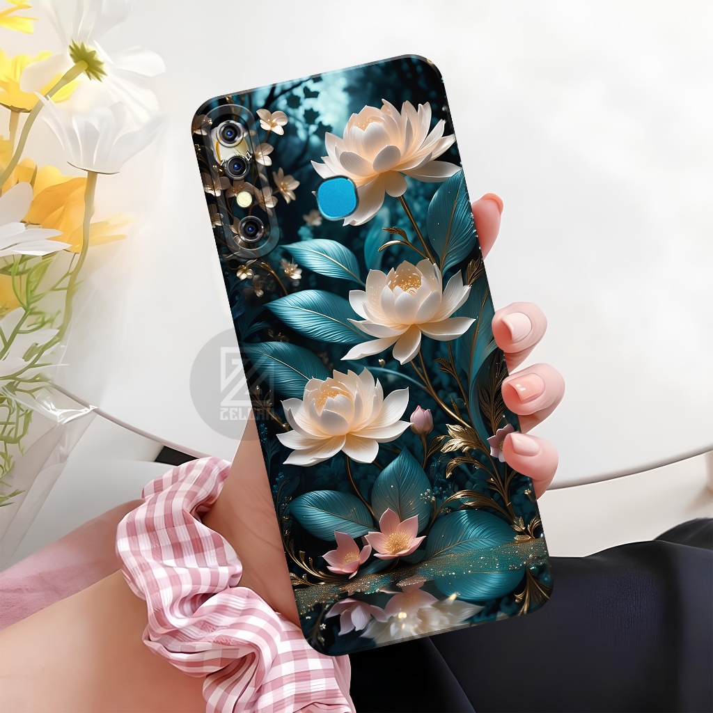 Case INFINIX HOT 8 Fashion Case Bunga ZELORA Softcase INFINIX HOT 8 Silikon Pro Camera Casing INFINI