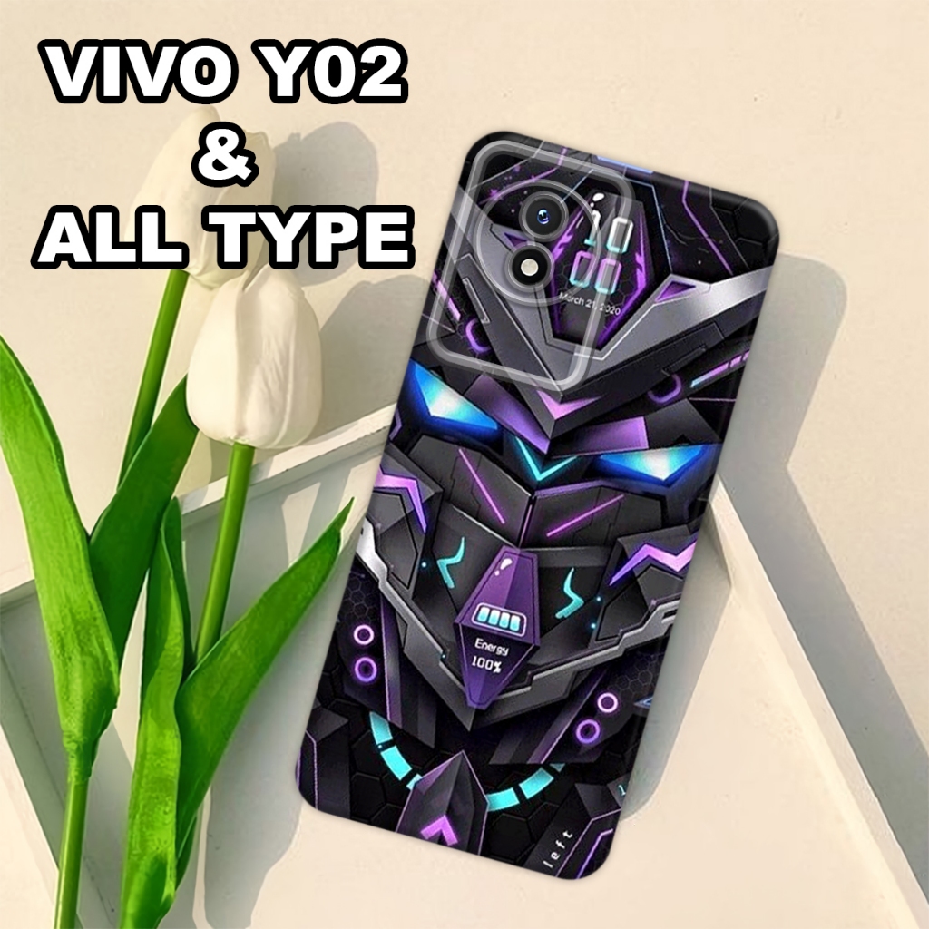 G50 - Case Pro Camera VIVO Y02  - motif VECTOR ROBOT - silikon VIVO Y02 - softcase VIVO Y02 - bahan 