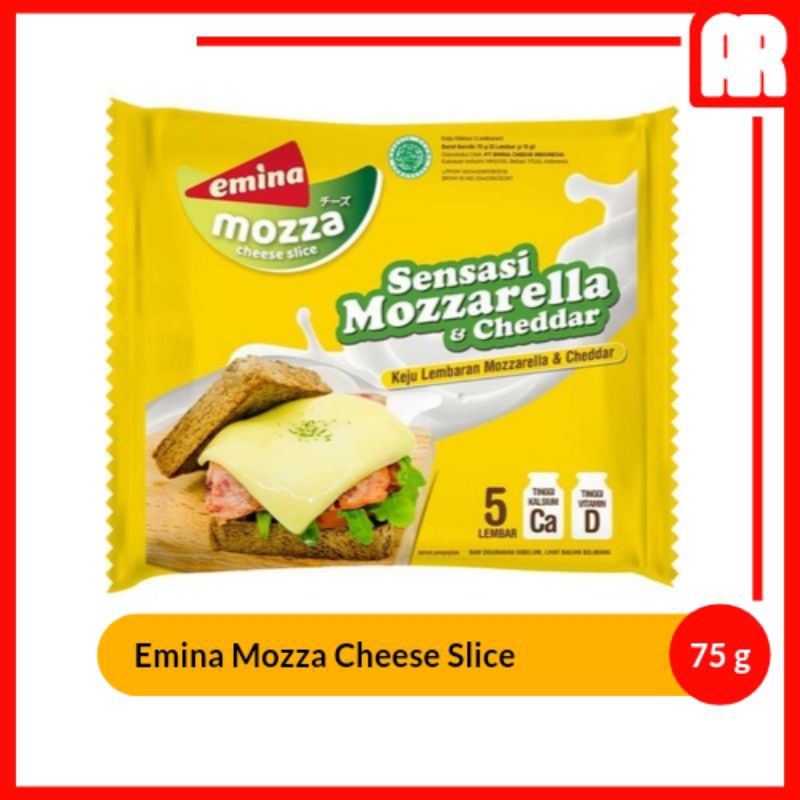 

Emina Keju Mozza Cheese Slice Mozzarella & Cheddar 5 x 15g - Keju Lembaran | AR Ostore