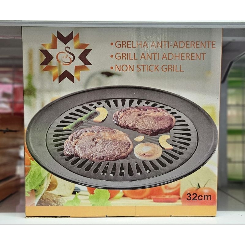[MAKASSAR] Grill Pan BBQ Ikan Anti Lengket 32cm / Panci BBQ Anti Lengket