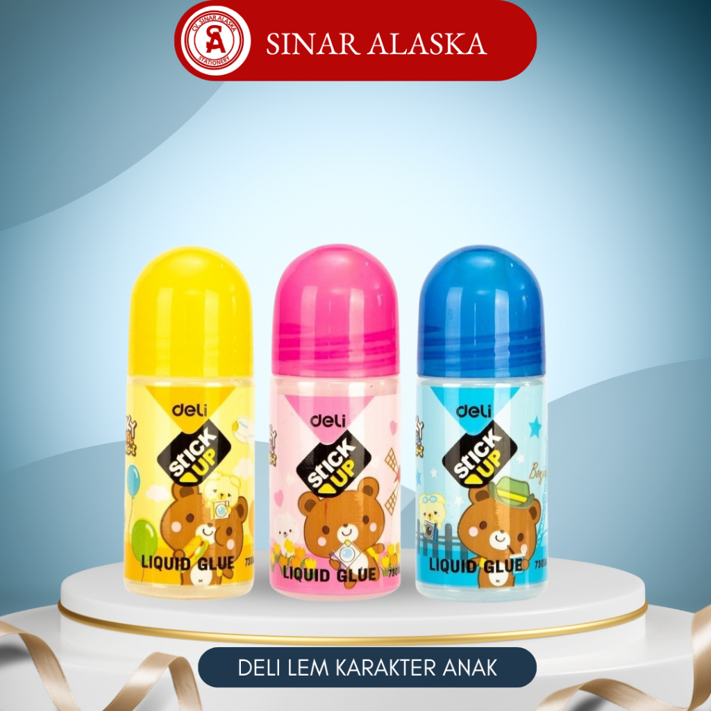 

Deli Lem Cair Bening Liquid Glue Karakter Beruang 35 ml