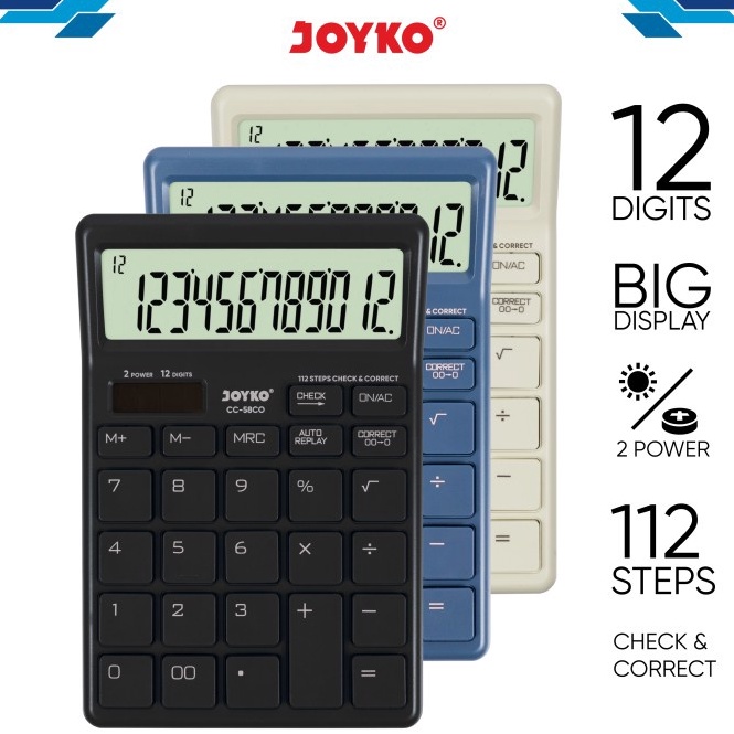

KODE A14G Calculator Kalkulator Joyko CC58CO 12 Digits