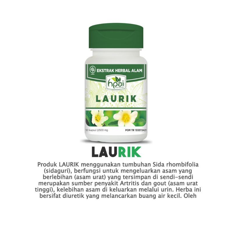 LAURIK HPAI HNI / OBAT ASAM URAT / OBAT SAKIT TULANG / OBAT PERSENDIAN