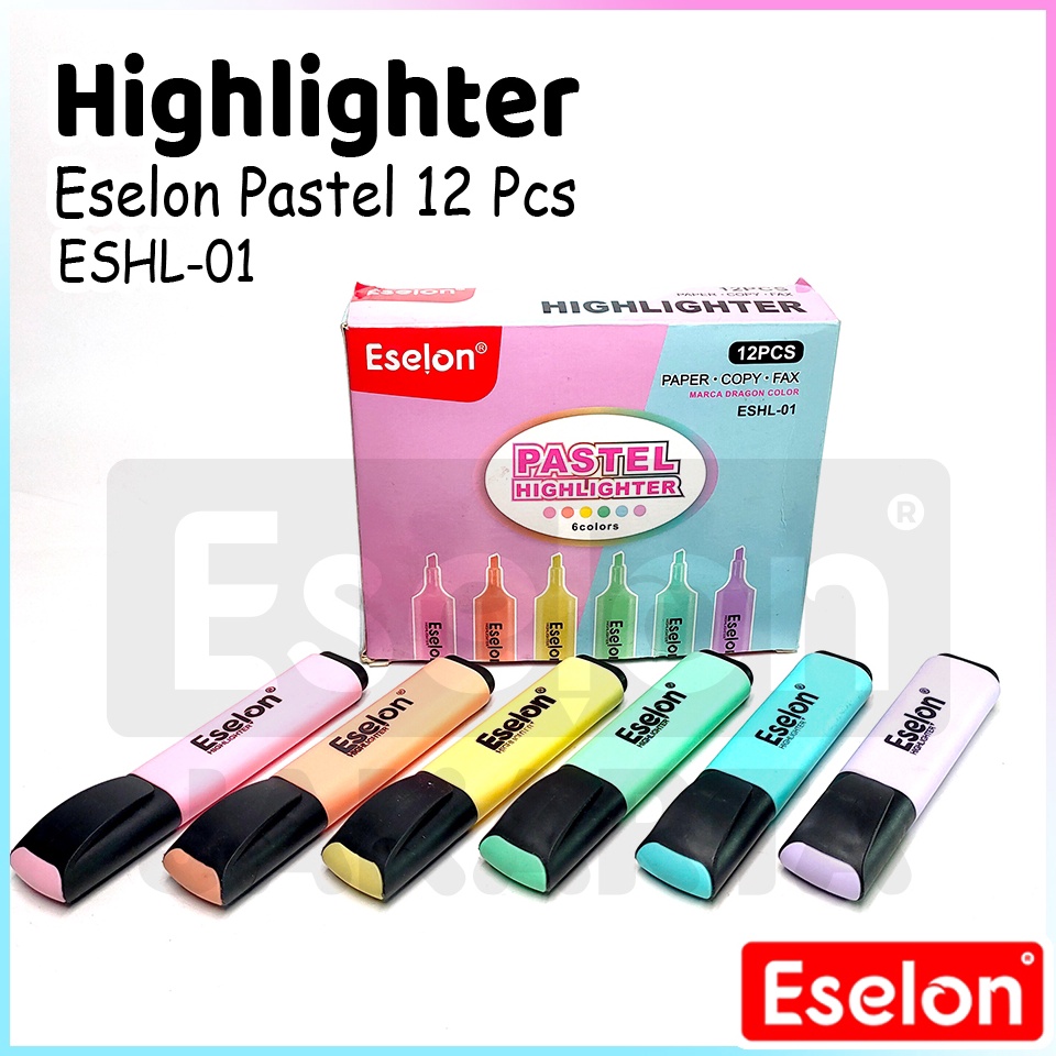 

KODE F72D ESJKT 12pcs Stabilo Pastel Highlighter Stabilo Eselon ESHL1