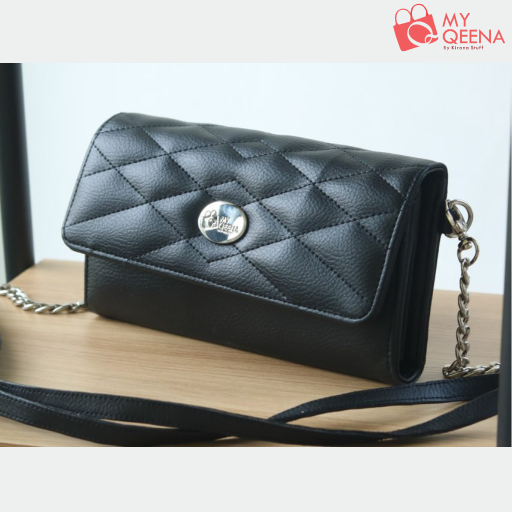 MYQEENA Tas Selempang Mini Wanita Tali Rantai Dompet HP Premium RHEA