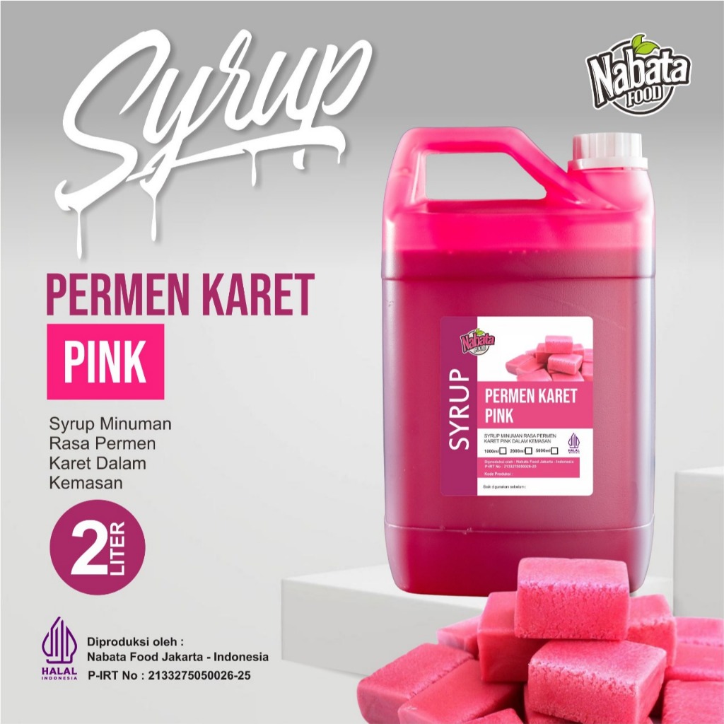

Sirup Permen Karet Pink Nabata Food 2 L | Bubblegum Syrup 2000ml