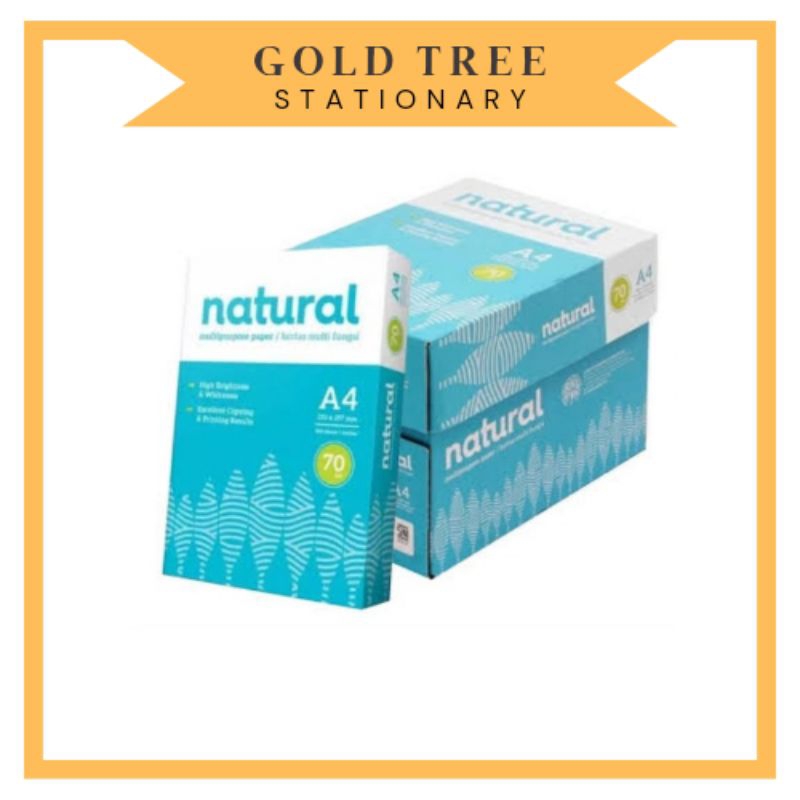 

Gold Tree - Kertas HVS A4 Natural 70gsm DUS (Isi 5 Rim)