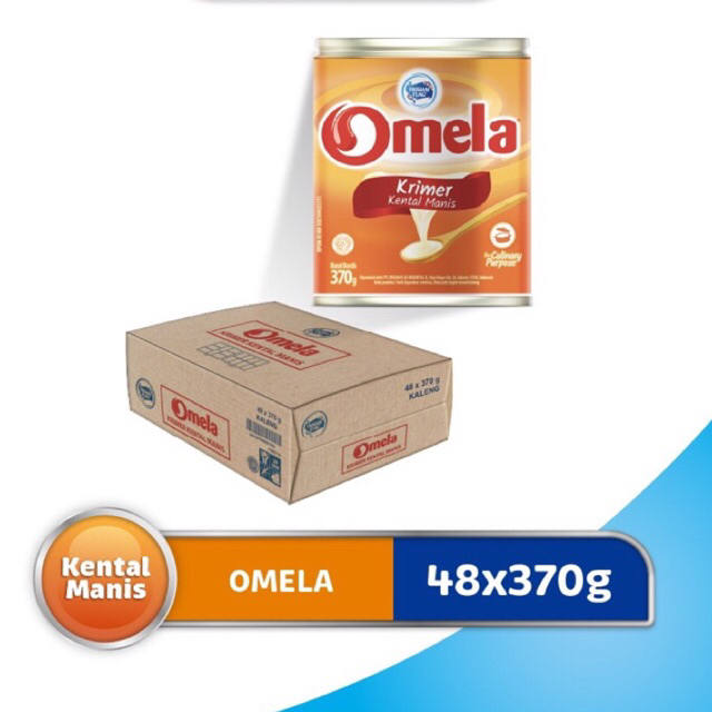 

Frisian Flag Kental Omela Plain Kaleng satu carton 48x370g