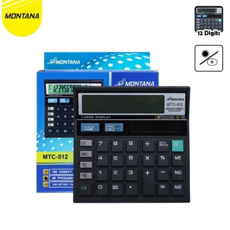 

KODE S9X calculatorkalkulator montana MTC51212 digits