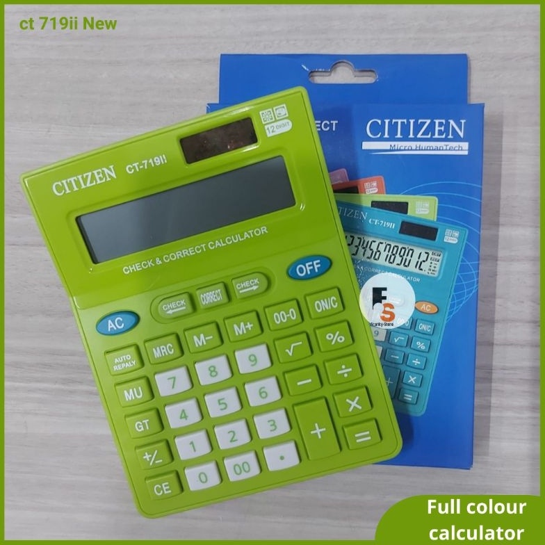 

KODE J17K Kalkulator Calculator Ct 719ii Warna Warni 12 Digit Chek Ulang Murah Berkualitas