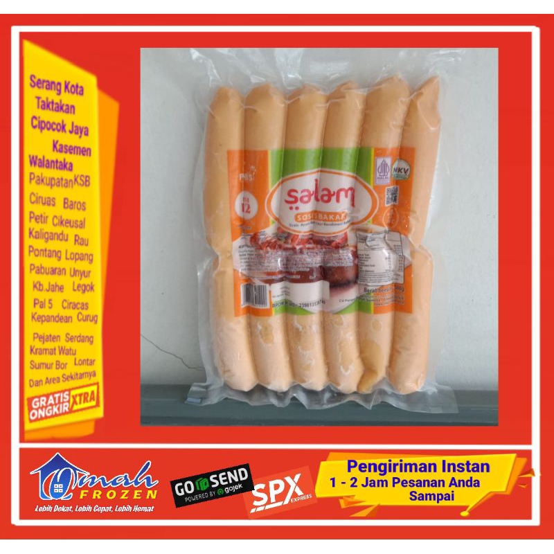 

Sosis Salam 500g, Sosis Bakar, Frozen Serang