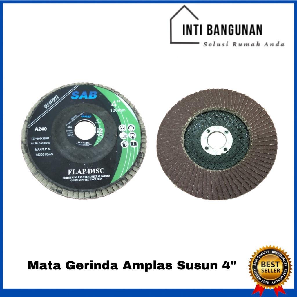 Mata Gerinda Amplas Susun / Kipas SAB A80 80 4" 4 inch Kasar Flap Disc
