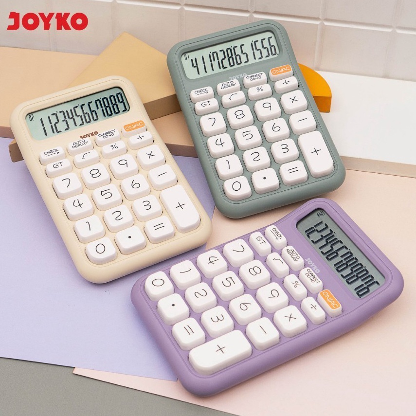 

KODE E5H Kalkulator Stylist JOYKO CC62CO Calculator Cek Ulang Pastel Color Fancy CC62CO