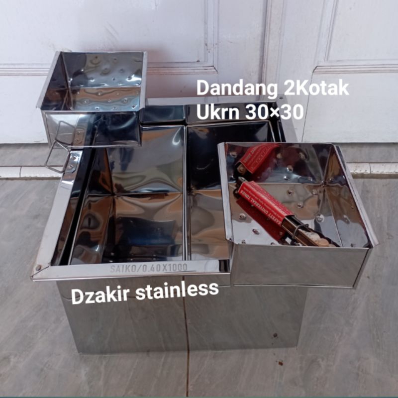 dandang odeng sekat 2 loyang/panci pangsit wonton stainless termurah