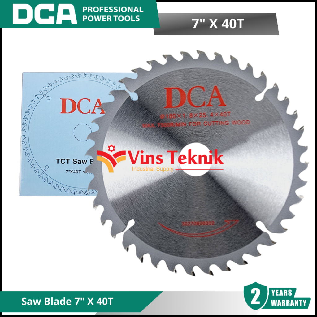 DCA Mata Gergaji Kayu Circular Saw Saw Blade DCA 7" X 40T