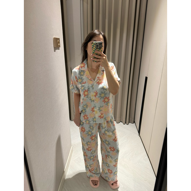 Deluna - Setelan Piyama Celana Panjang List Rayon Premium