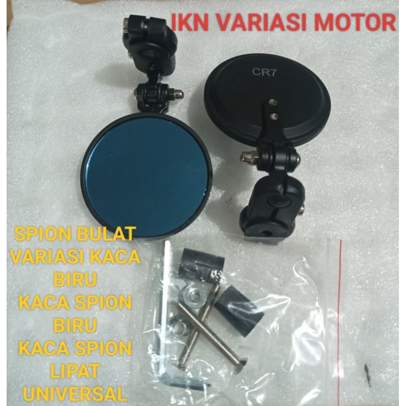 Spion Jalu model Lipat Spion bulat Kaca Spion motor variasi kaca biru,spion motor beat, scoopy, vari