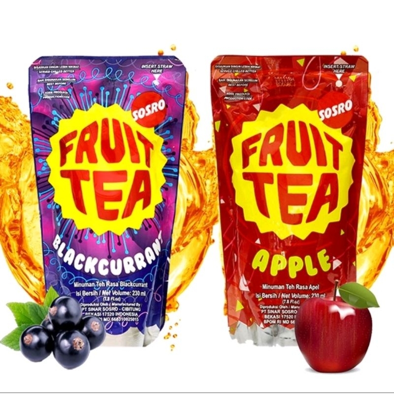 

FRUIT TEA POUCH 1 DUS ISI 24 PCS ( APEL /BLACKCURRENT )Bisa Kirim Luar Kota