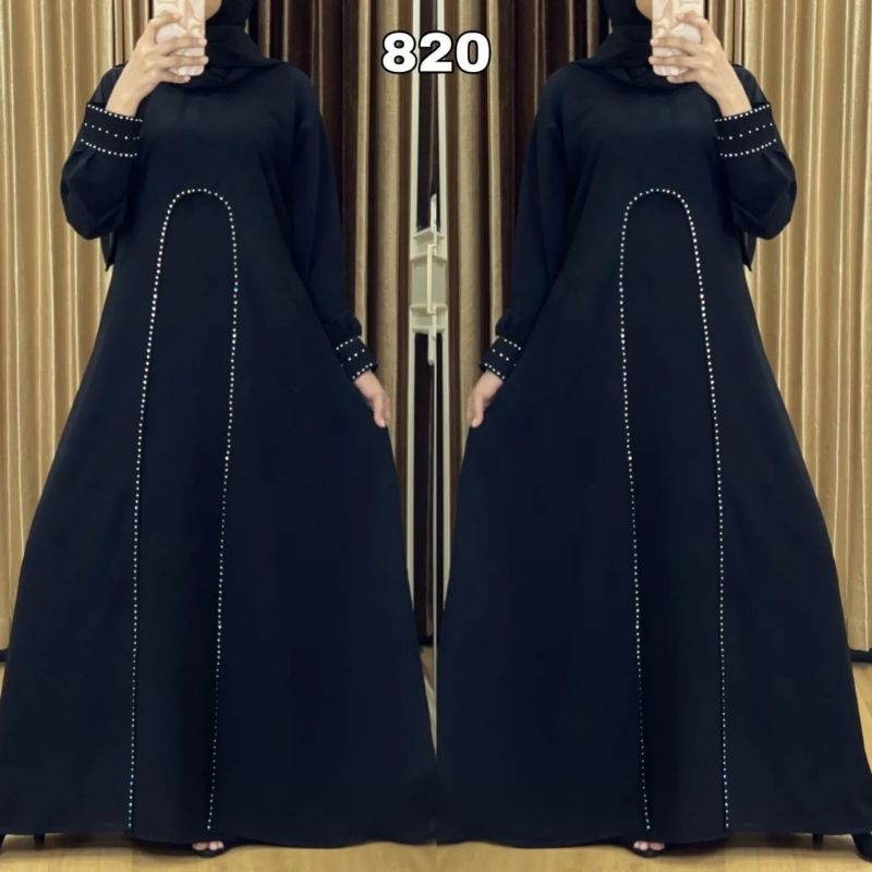 Abaya Hitam Turkey Gamis Muslimah Jubah Umroh Dubai Turkey