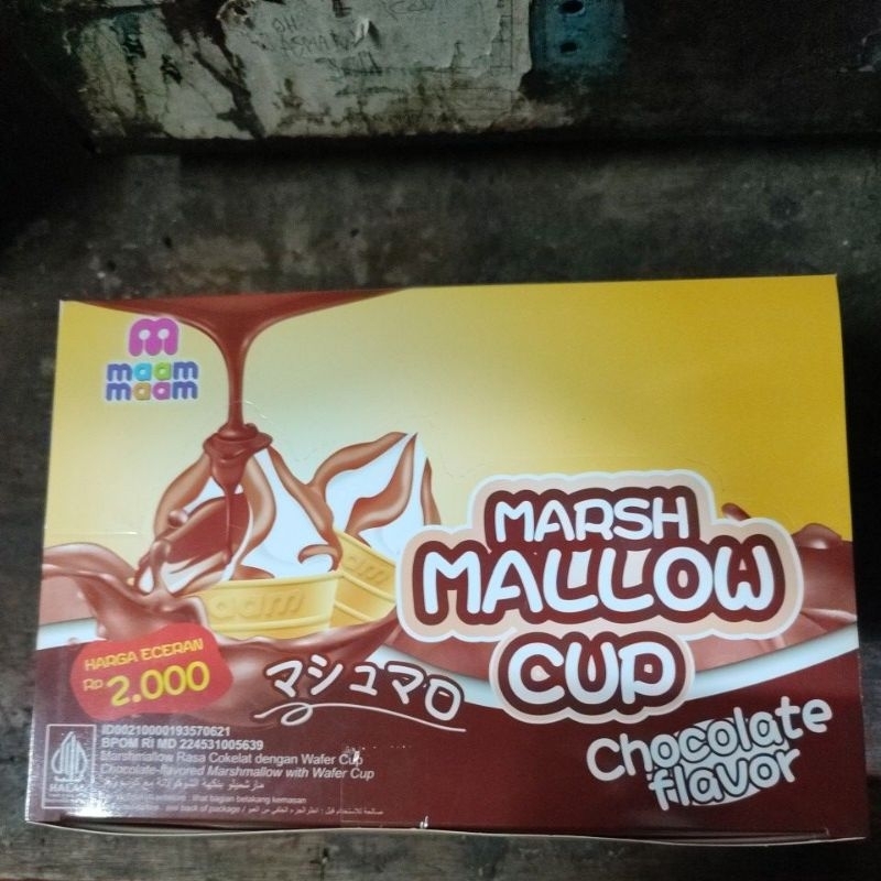 

Marshmallow Cup Rasa Cokelat 1 Box Isi 12pcs