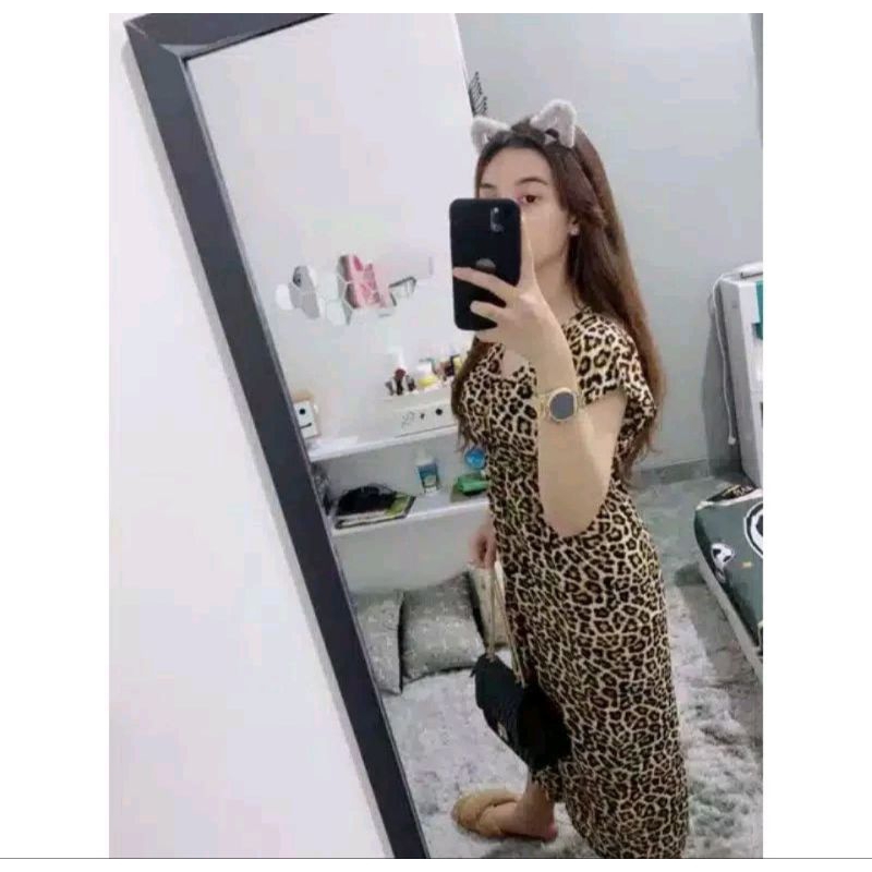 Daster Manohara Leopard Panjang Busui