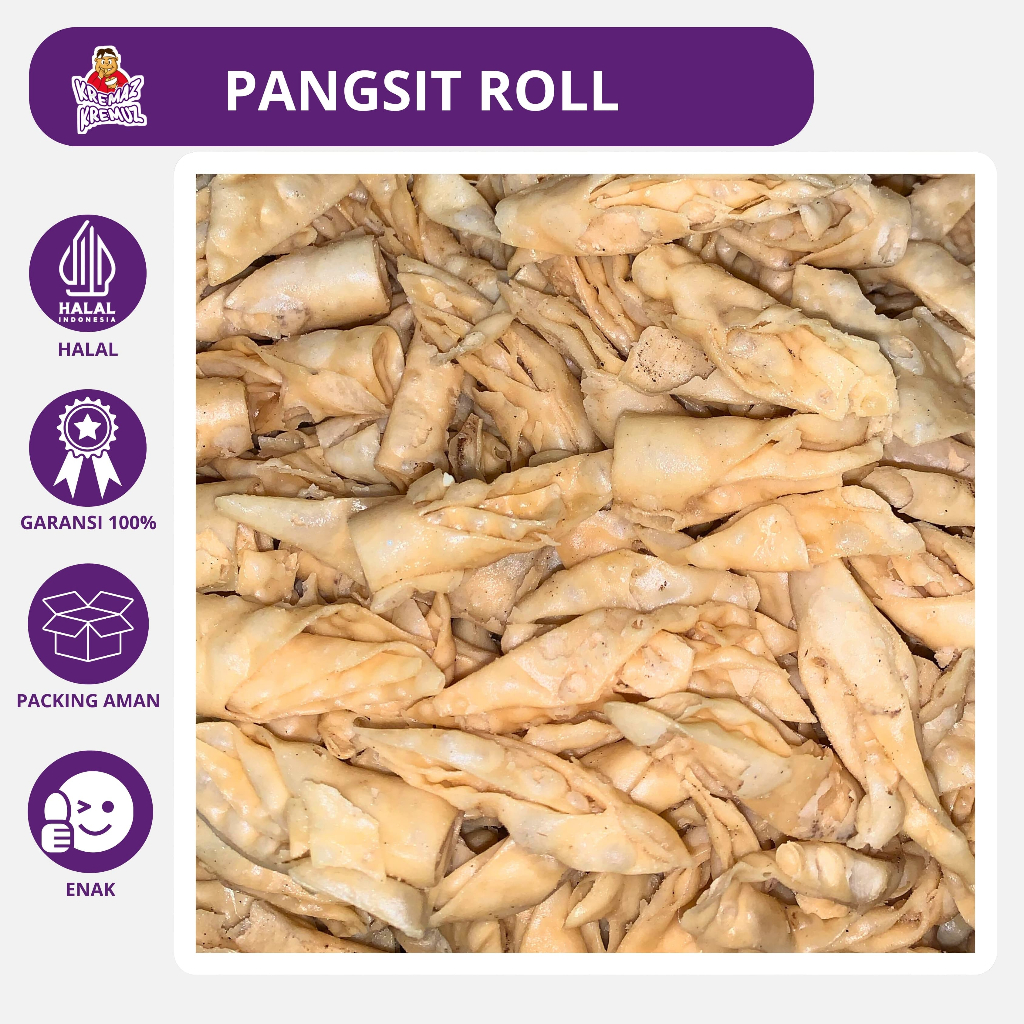 

PANGSIT ROLL / PANGSIT GULUNG / GURIH RENYAH ASIN CAMILAN ENAK 250gr