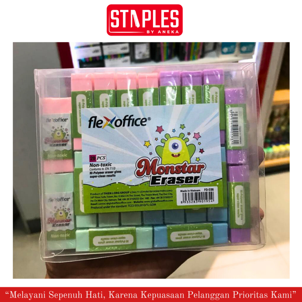 

Flexoffice Penghapus Pensil FO-E06 / Eraser Monstar (Pack)