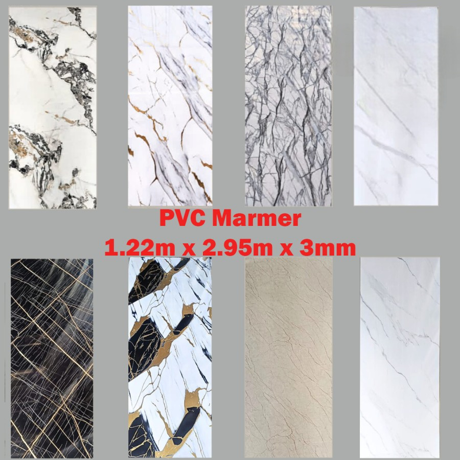 PROMO PVC Marmer Dinding Panel | PVC Motif Marmer | Dekorasi Dinding