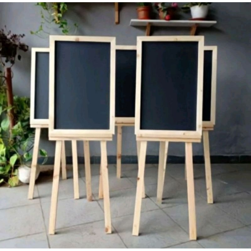 

Blackboard 1 sisi, Papan tulis, papan tulis resto, stand banner, wedding