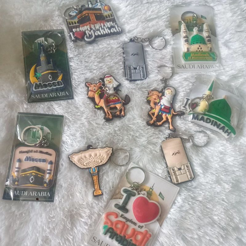 Gantungan Kunci Makkah Madinah Unta Saudi Arabia Premium - Oleh Oleh Umroh Haji