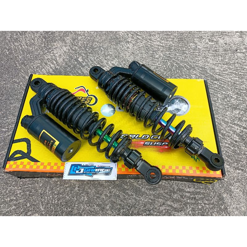 SKOK BELAKANG SHOCK BELAKANG FASTBIKE HITAM AS RAINBOW SIZE 320MM CB GL MEGAPRO TIGER GL100