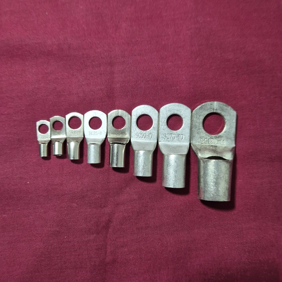 Skun Kabel Ring O 35-8 35MM 1 Paket Isi 5 Polos Non Pengaman
