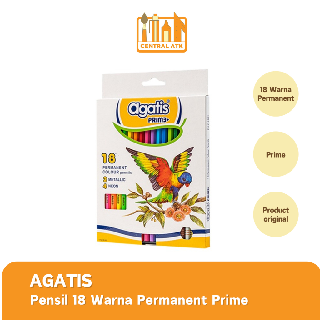 

COLOUR PENCIL / PENSIL WARNA AGATIS PRIME 18 WARNA PANJANG