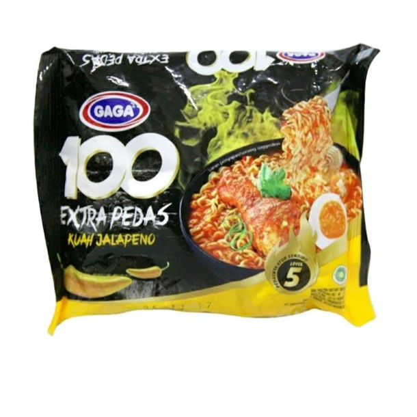 

Mie Gaga 100 Kuah Extra Pedas KuahJalapeno 88g Super Pedas