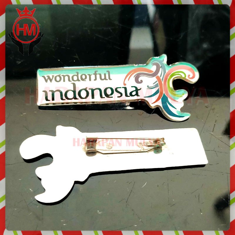Bros Silver Wonderful Indonesia - Pin Bros Wonderful Indonesia Fiber Full Logam - Harapan Mulya