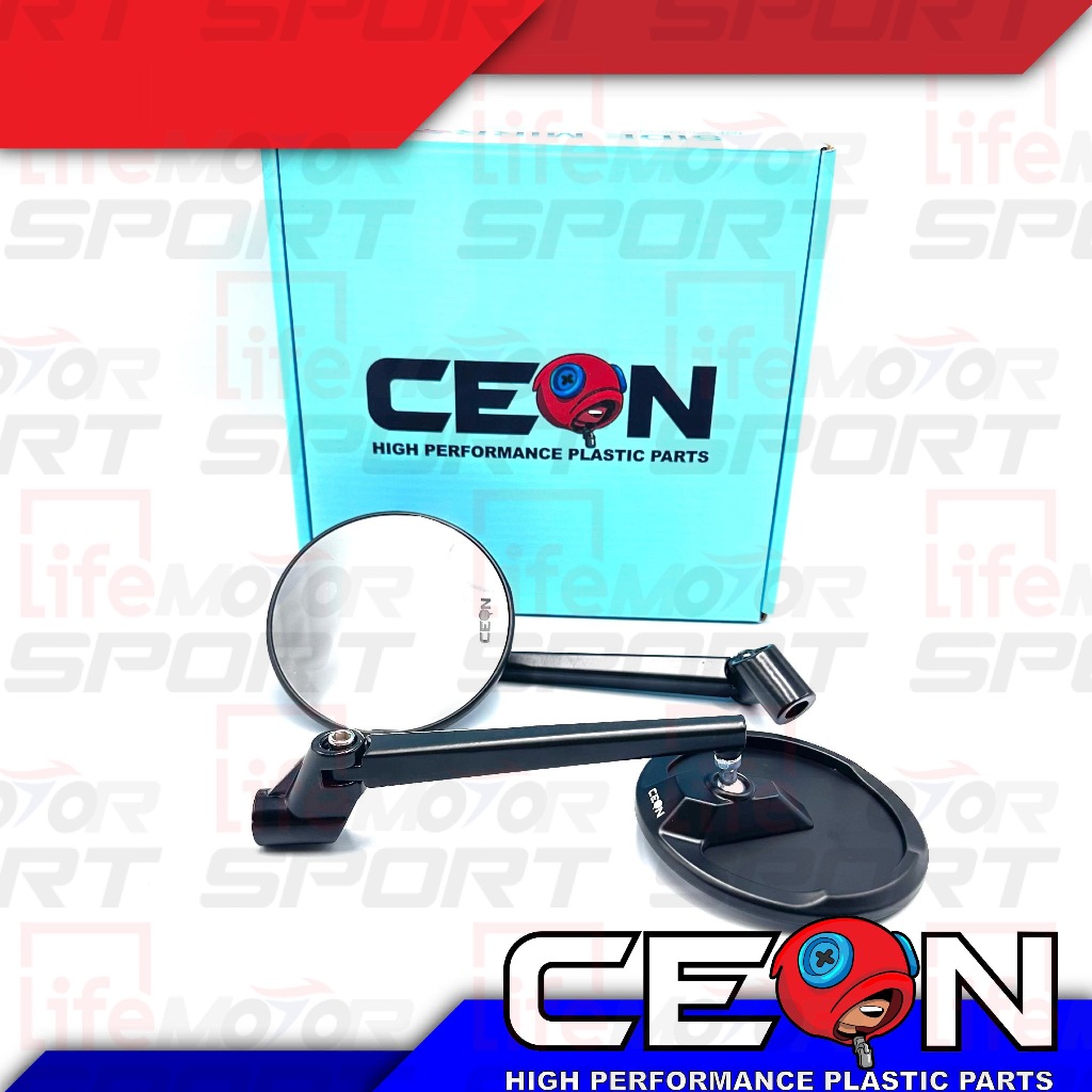 Spion Jokowi CEON/ Spion Retro Bulat universal motor cnc kaca biru flexibel nmax mio vario scoopy