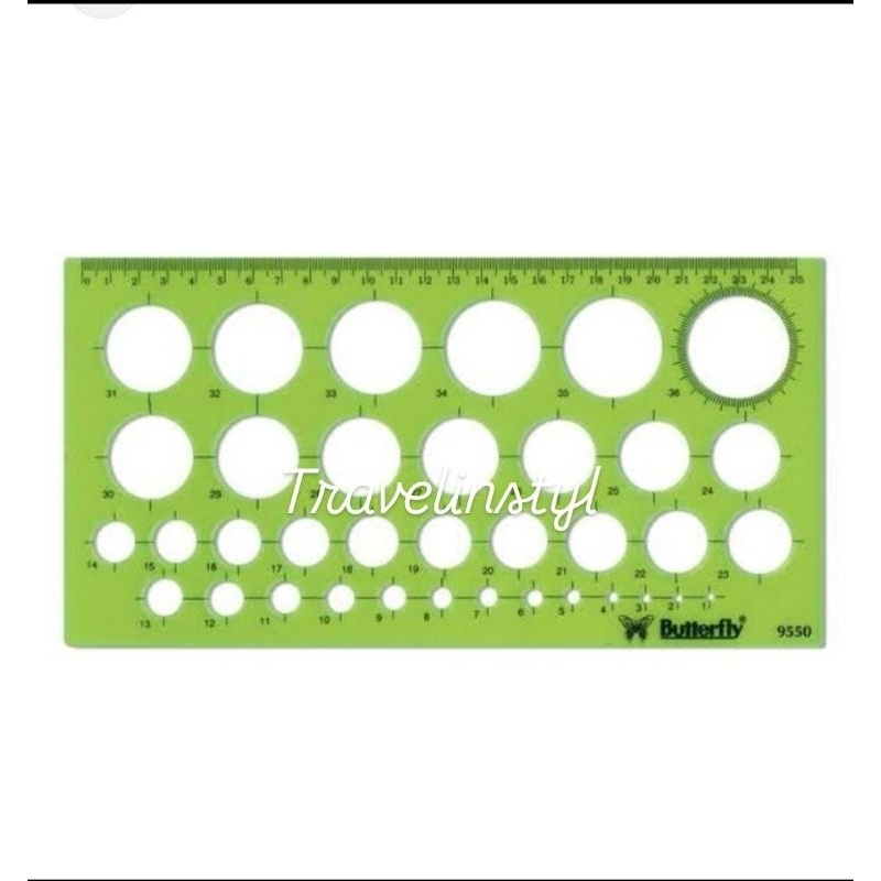 

Penggaris Mal Bulat Butterfly BT 9550