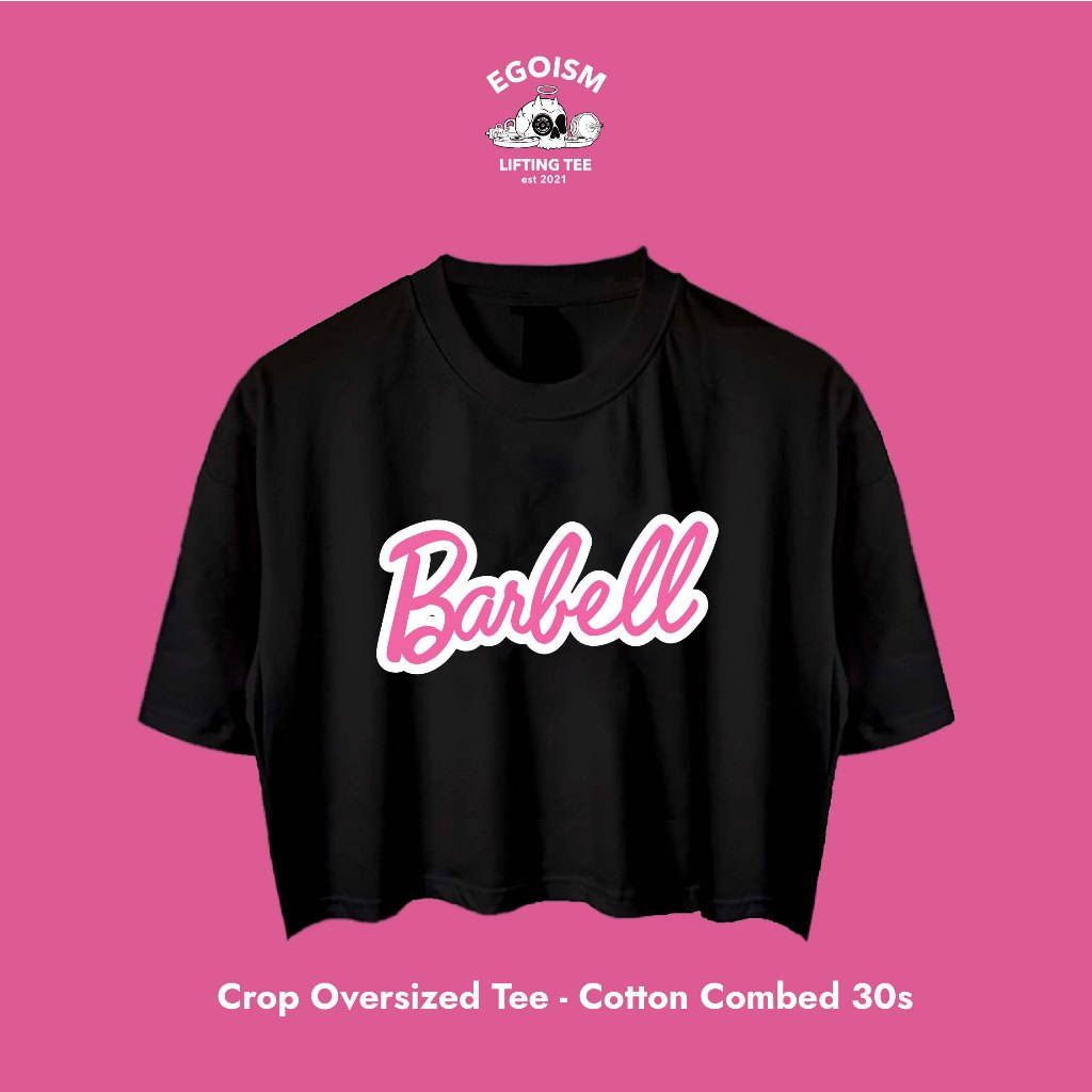 Barbell gym oversized crop top - EGOISM