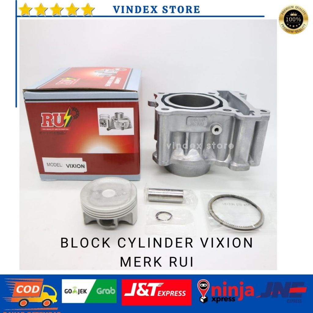 BLOK SEHER BORING BLOCK CYLINDER SET RING PISTON KIT VIXION LAMA/OLD VIXION NEW NVL 3C1