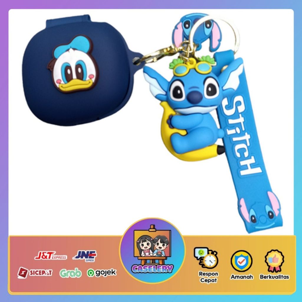 [R50i] Case Karakter Soundcore R50i Anker Stitch Biru Premium Quality Soft Silicon Gantungan31