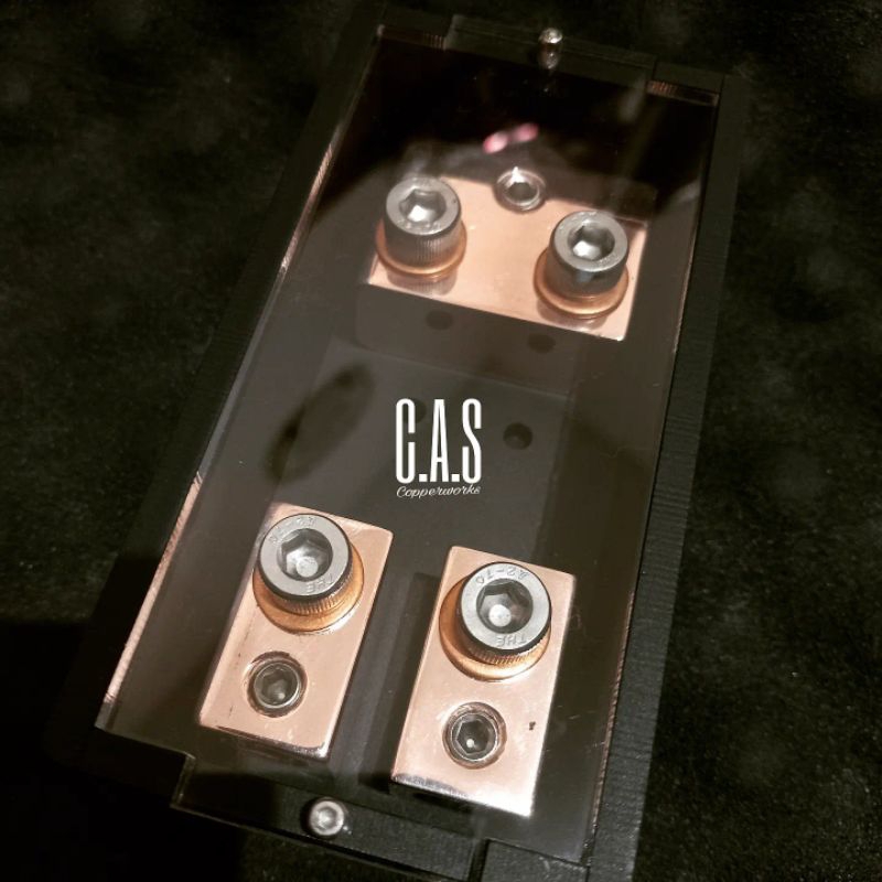 Pure Copper OFC Gold Plated Fuse Block Double ANL