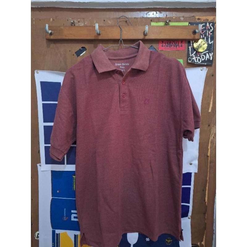 Baju Polo Green Berets Maroon Preloved