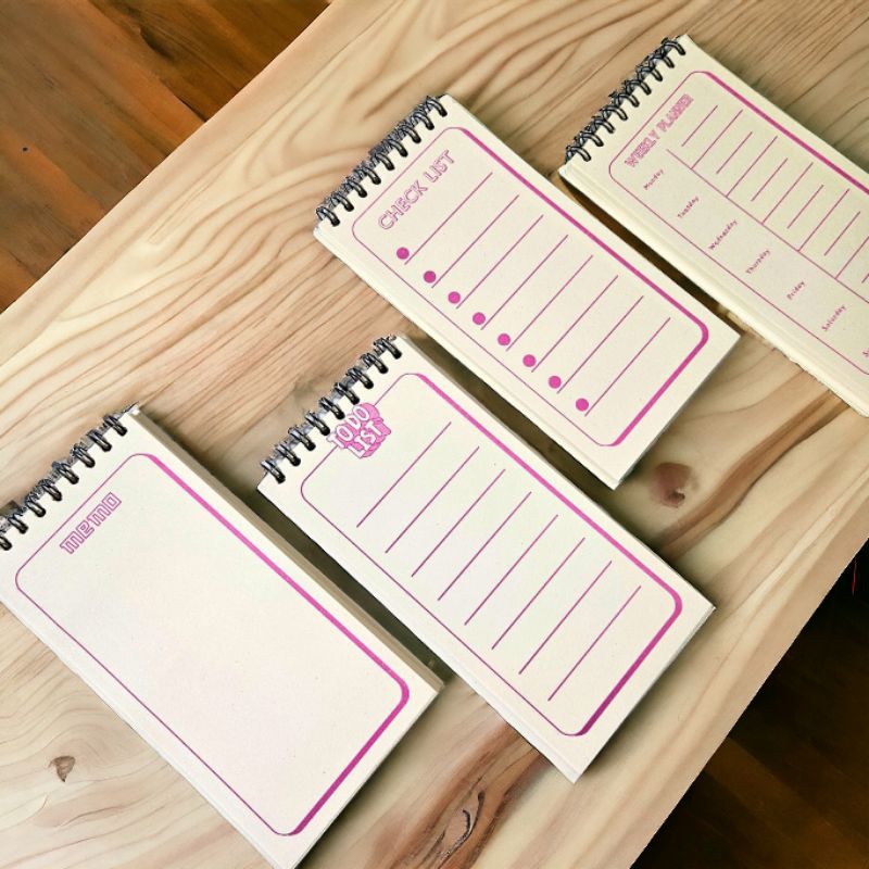 

(RING SPIRAL)BUKU NOTEBOOK / MEMO / AGENDA / TO DO LIST TUGAS KANTOR / SEKOLAH