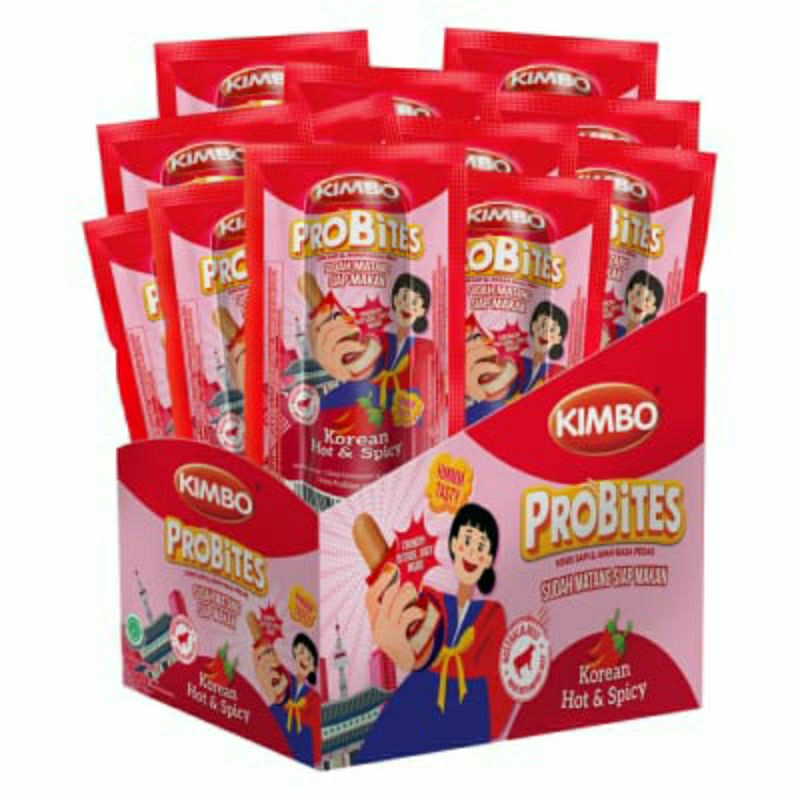 

KIMBO PROBITES cheese/ kimbo Hot n Spicy/ sosis siap makan