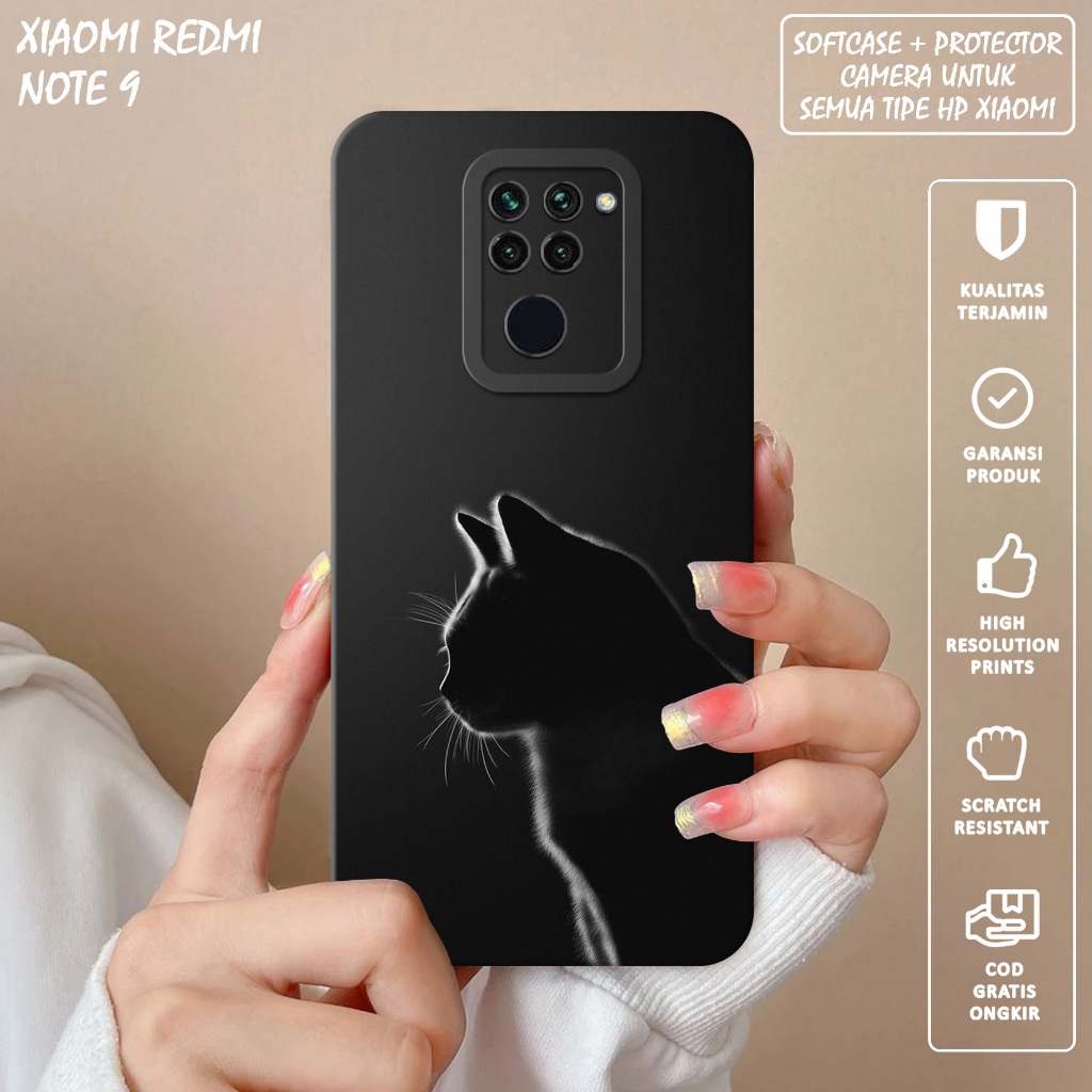 CASE XIAOMI REDMI NOTE 9 - Case Hp Xiaomi Redmi Note 9 - Softcase Xiaomi Redmi Note 9 (KUCING CAT) C
