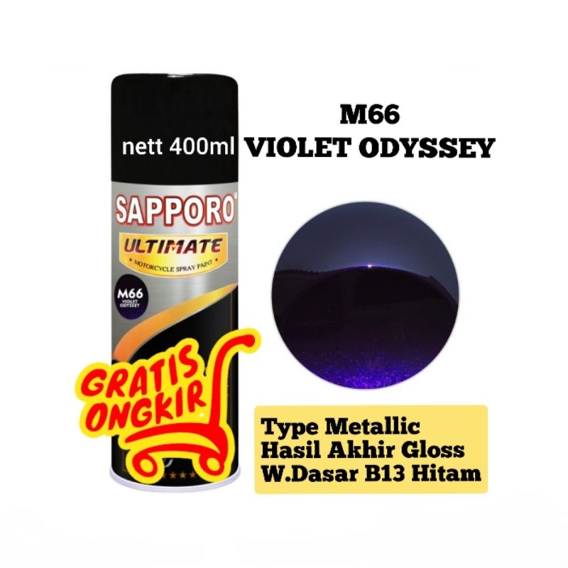 Sapporo Ultimate M66 Violet Oddisey/violet/ungu/cat semprot/pylox/pilox/pilok/cat duco/motor