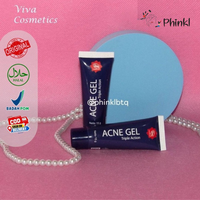 `ღ´ PHINKL `ღ´ VIVA Acne series (acne gel tube , acne totol jerawat) perawatan kulit berjerawat grad