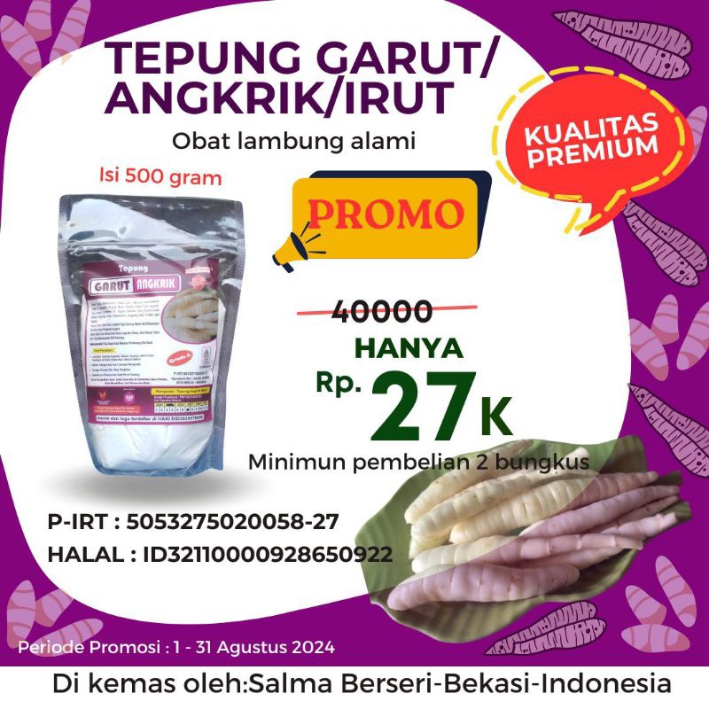 

Tepung Angkrik Garut | Tepung Irut Garut Obat Asam Lambung 500 Gram