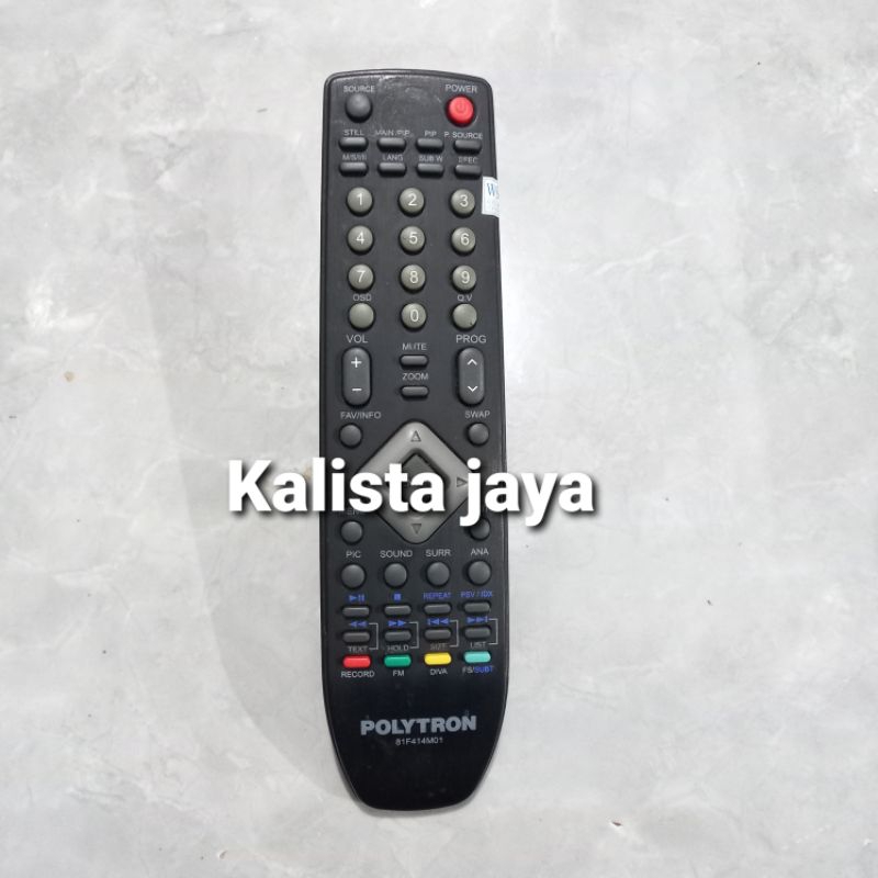 REMOTE REMOT TV POLYTRON LED LCD 81F414 81F414M01 ORIGINAL